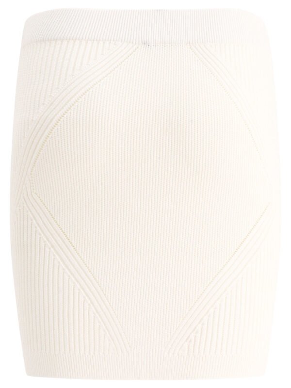 "Balmain" Jupe femme blanche en viscose coupe ajustée – Image 2