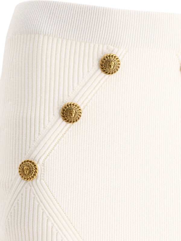 "Balmain" Jupe femme blanche en viscose coupe ajustée – Image 3
