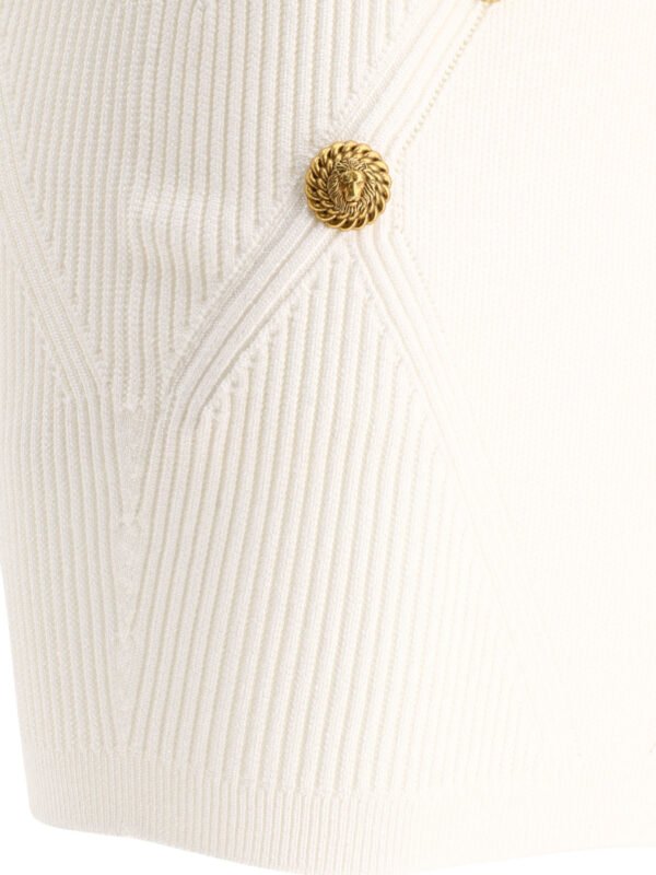"Balmain" Jupe femme blanche en viscose coupe ajustée – Image 4