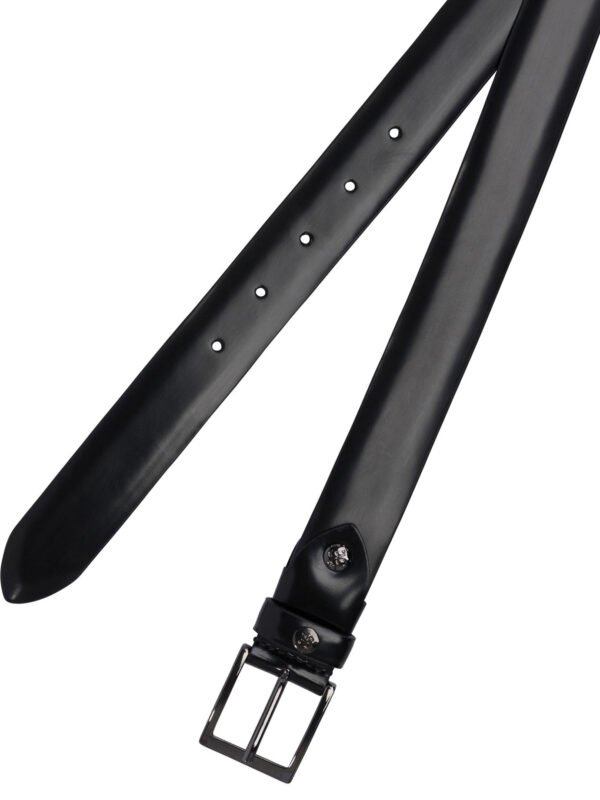 "Fabi" ceinture homme noire en cuir – Image 2