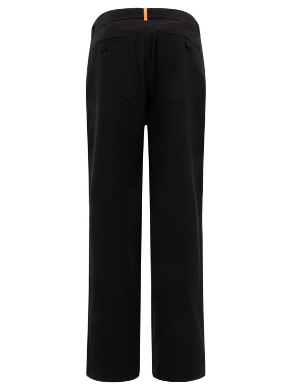 "Gr10K" pantalon Landscape homme noir laine vierge coupe large taille mi-haute – Image 2