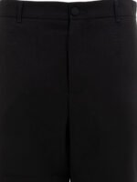 "Gr10K" pantalon Landscape homme noir laine vierge coupe large taille mi-haute – Image 3