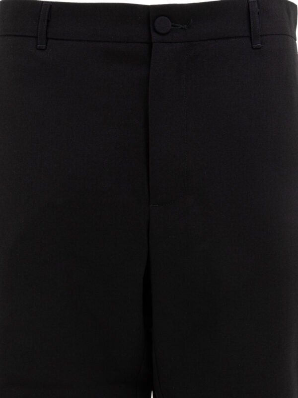 "Gr10K" pantalon Landscape homme noir laine vierge coupe large taille mi-haute – Image 3