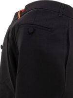 "Gr10K" pantalon Landscape homme noir laine vierge coupe large taille mi-haute – Image 4