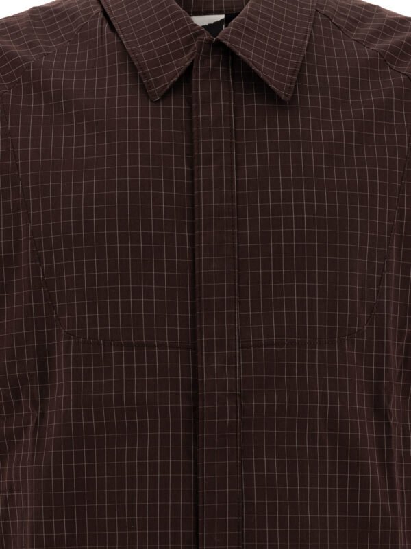 "Gr10K" surchemise Bilitis homme marron coton coupe regular – Image 3