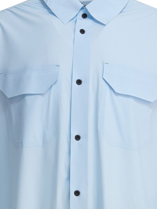 "Gr10K" chemise bleu clair en polyamide et élasthanne coupe regular à manches longues pour homme – Image 3