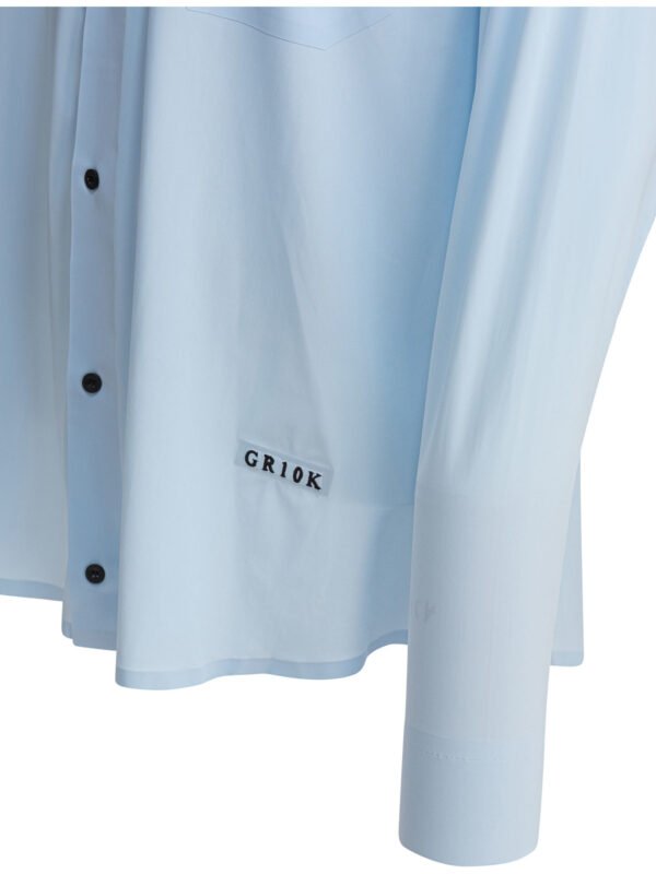 "Gr10K" chemise bleu clair en polyamide et élasthanne coupe regular à manches longues pour homme – Image 4