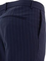 "Givenchy" pantalon tailleur à rayures homme bleu en laine vierge coupe slim – Image 4