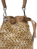 "Gianni Chiarini" sac à main Natalia femme beige en raphia et cuir - Image 4