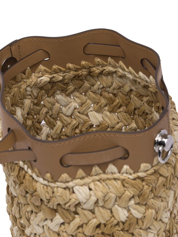 "Gianni Chiarini" sac à main Natalia femme beige en raphia et cuir - Image 5