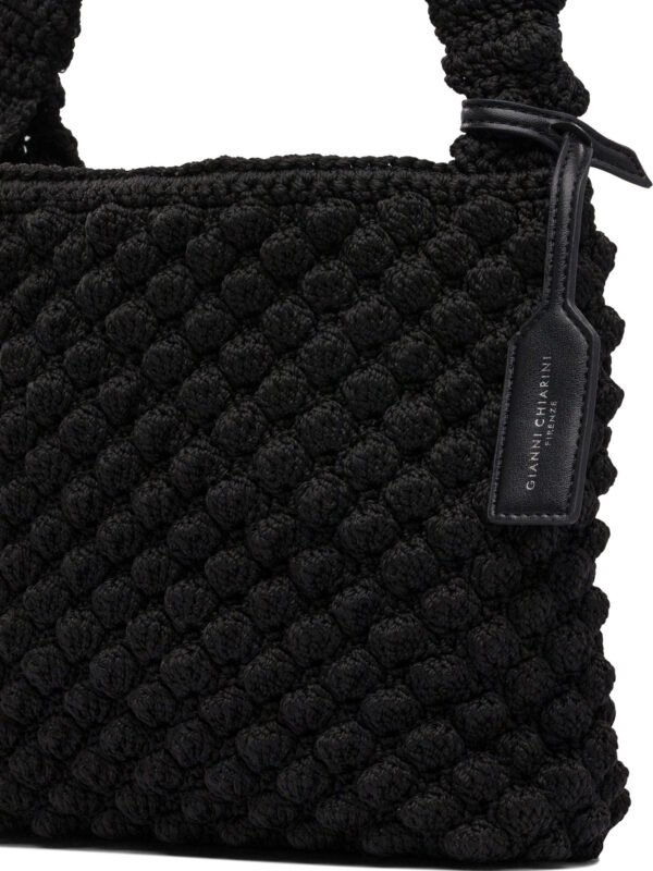 "Gianni Chiarini" sac à main Bella noir en tissu pour femme – Image 4