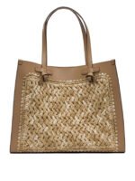 "Gianni Chiarini" sac porté épaule Marcella femme beige en raphia et cuir - Image 3