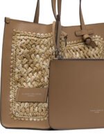 "Gianni Chiarini" sac porté épaule Marcella femme beige en raphia et cuir - Image 4