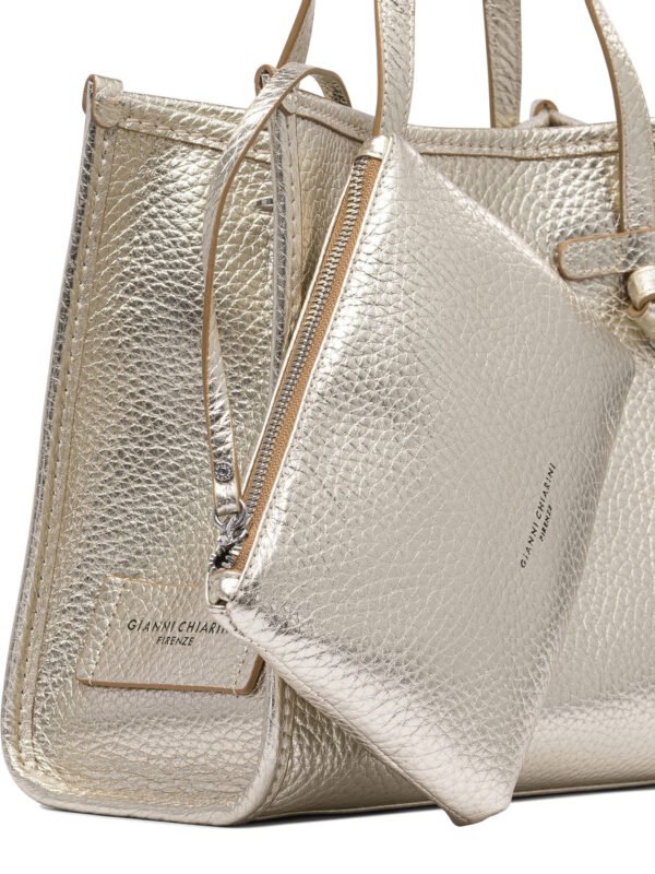 "Gianni Chiarini" sac porté épaule femme doré en cuir Marcella – Image 4