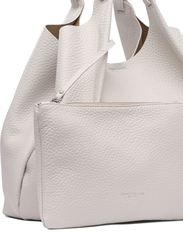 "Gianni Chiarini" sac porté épaule femme blanc en cuir Dua – Image 4