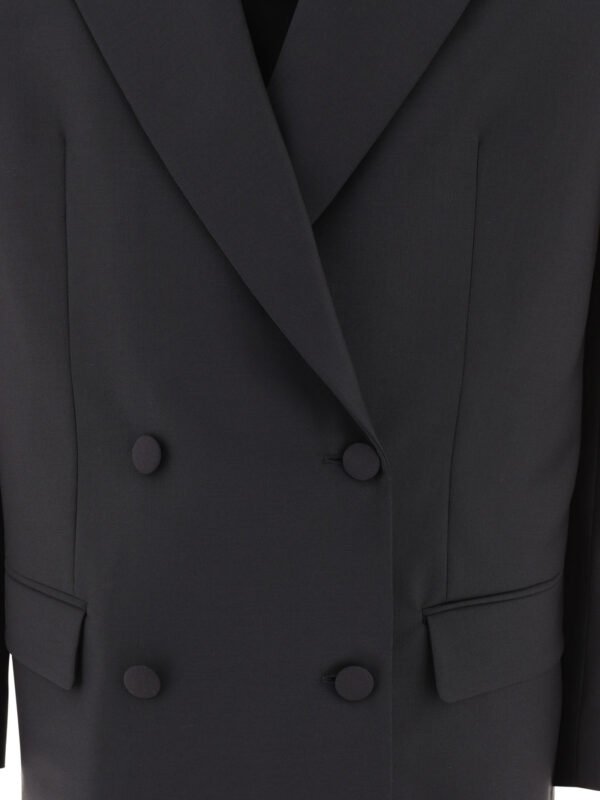 "Givenchy" Veste femme noire en laine coupe oversize – Image 3