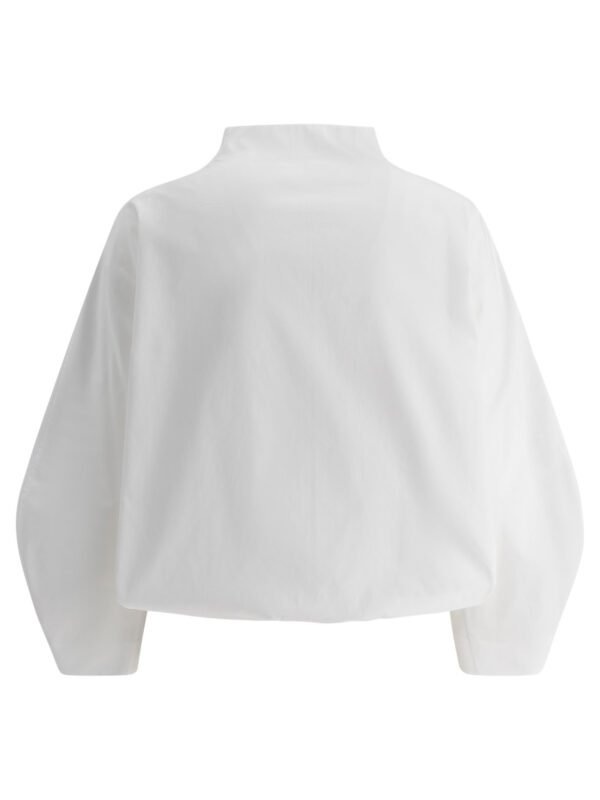 "Givenchy" chemise femme blanche cropped en popeline de coton – Image 2