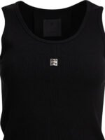 "Givenchy" débardeur côtelé noir en coton pour femme – Image 3