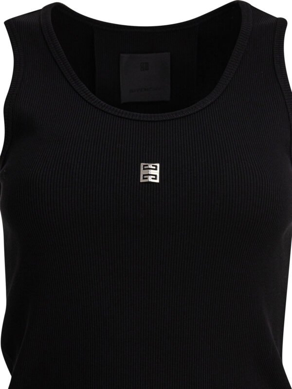 "Givenchy" débardeur côtelé noir en coton pour femme – Image 3