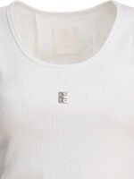 "Givenchy" débardeur femme blanc côtelé en coton – Image 3