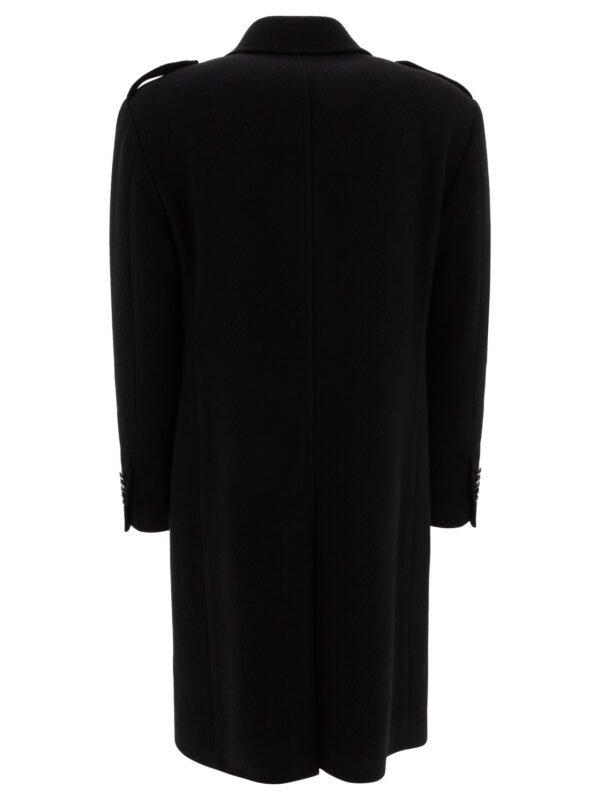 "Tagliatore" manteau homme noir laine coupe regular – Image 2