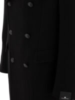 "Tagliatore" manteau homme noir laine coupe regular – Image 4