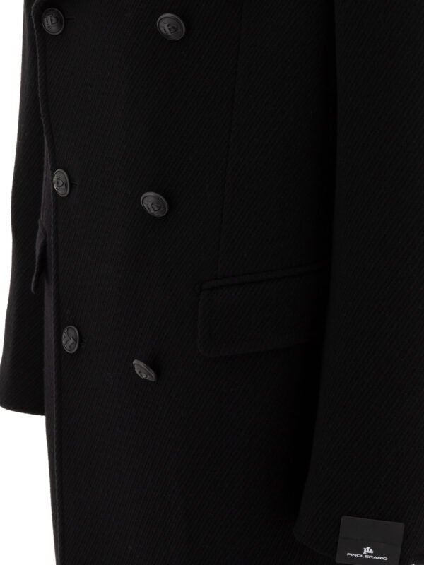 "Tagliatore" manteau homme noir laine coupe regular – Image 4
