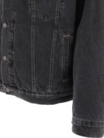 "Acne Studios" veste en jean femme noire doublée avec col en fausse fourrure – Image 4