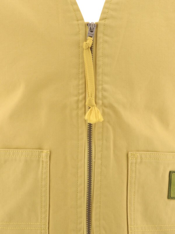 "Acne Studios" veste sans manches homme jaune en toile de coton - Image 3