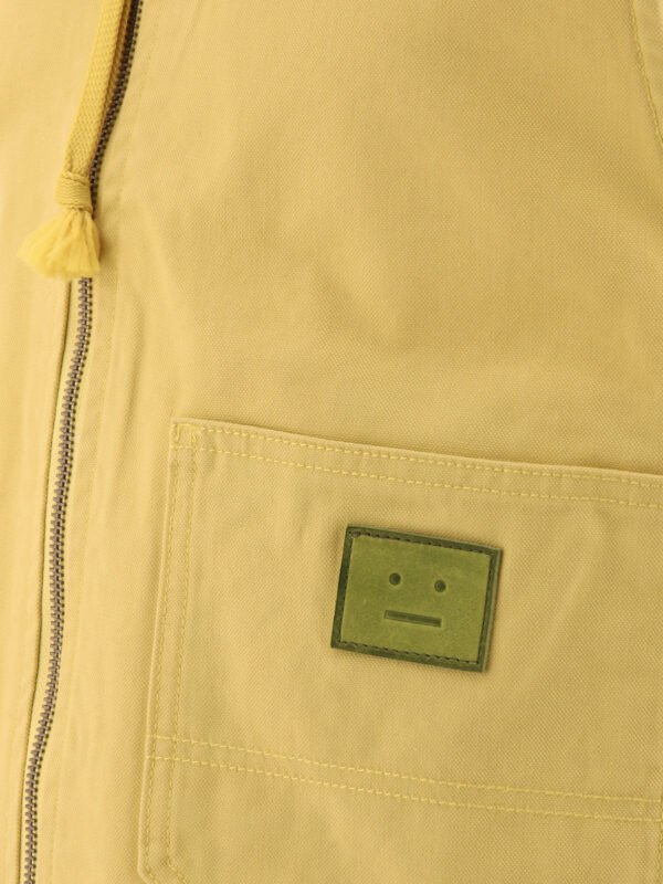 "Acne Studios" veste sans manches homme jaune en toile de coton - Image 4