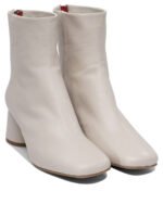 "Halmanera" bottine gris cuir coupe classique – Image 2