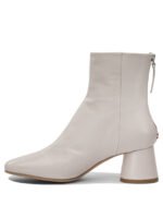 "Halmanera" bottine gris cuir coupe classique – Image 3