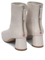 "Halmanera" bottine gris cuir coupe classique – Image 4