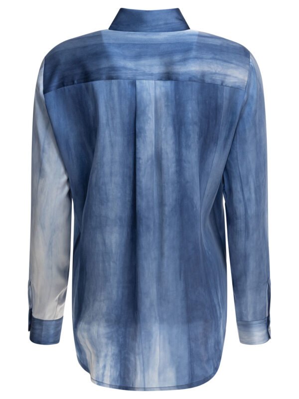 "Sleep No More" chemise femme bleu clair en soie – Image 2