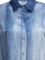 "Sleep No More" chemise femme bleu clair en soie – Image 3