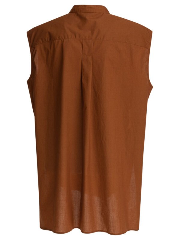 "Soeur" chemise femme marron Colette sans manches en coton – Image 2