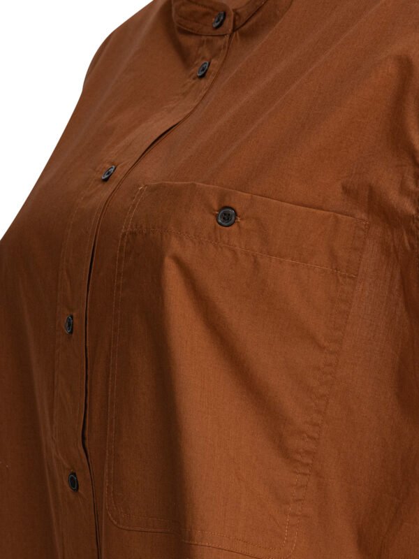 "Soeur" chemise femme marron Colette sans manches en coton – Image 4
