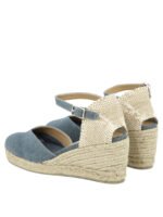 "Castañer" Chiarita  Espadrilles femme bleu clair en coton et semelle gomme – Image 3