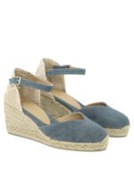 "Castañer" Chiarita  Espadrilles femme bleu clair en coton et semelle gomme – Image 5