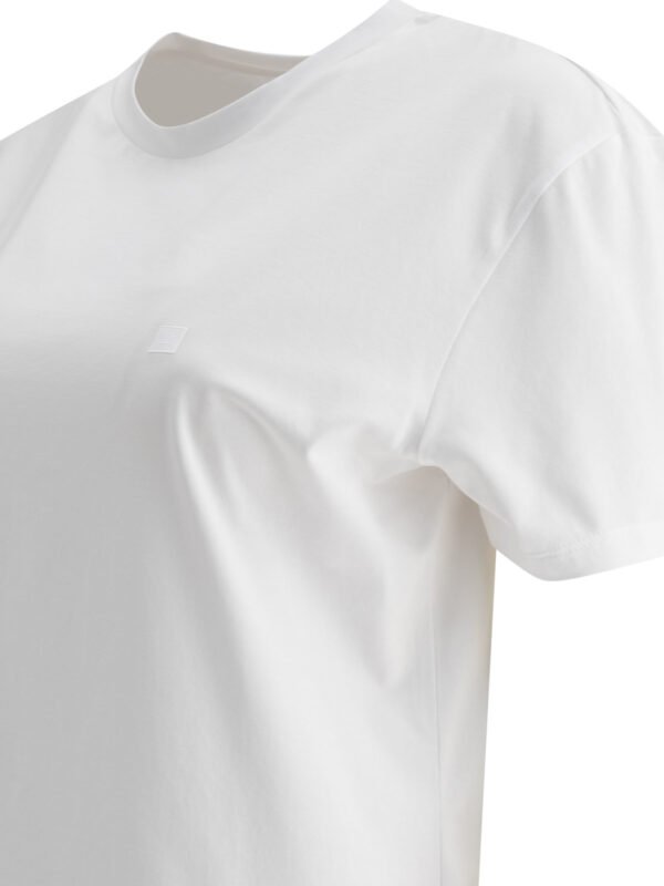 "Acne Studios" t-shirt femme blanc Face Logo en coton – Image 4