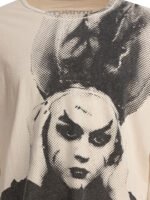 "RRR123" t-shirt blanc en coton à manches longues pour homme – Image 3