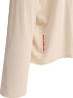 "RRR123" t-shirt blanc en coton à manches longues pour homme – Image 4