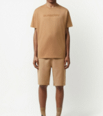 "Burberry" t-shirt homme marron à logo imprimé en coton – Image 2
