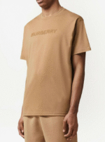 "Burberry" t-shirt homme marron à logo imprimé en coton – Image 3