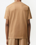 "Burberry" t-shirt homme marron à logo imprimé en coton – Image 4