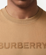 "Burberry" t-shirt homme marron à logo imprimé en coton – Image 5