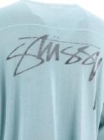 "Stüssy" pull homme bleu clair Football en coton et laine – Image 4