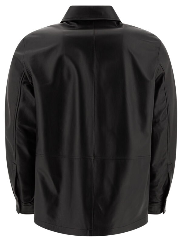 "Tagliatore" veste homme noire en cuir d’agneau – Image 2