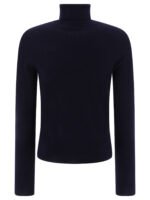 "Balmain" Pull homme bleu en laine mérinos avec patch logo coupe regular – Image 2