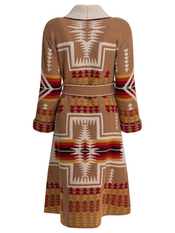 "Rakkì" manteau femme marron laine mérinos coupe regular – Image 2